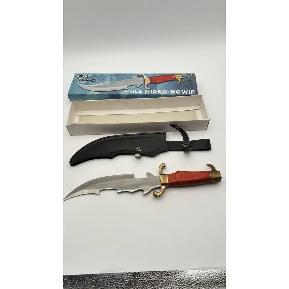 Frost Cutlery Pale Rider Bowie Knife CW-217WW WINE PAKAWOOD HANDLE